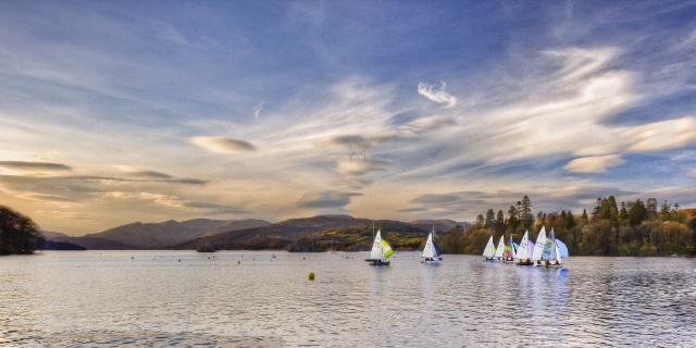 lake windemere evening sailing